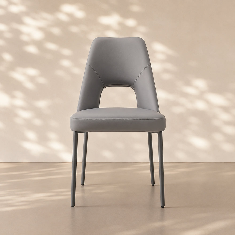 Ergonomic Hollow Back Microfiber Minimalist Kitchen Dining Side Chair 1 Piece