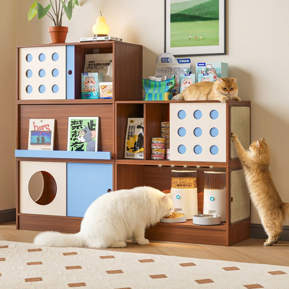 Modern Modular Storage Cabinet Pet Friendly Sideboard Multi Functional Cabinet