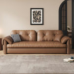 Load image into Gallery viewer, Contemporary Faux Leather Sofa Bed Sleeper Sofa with Hidden Storage &amp; Metal Frame
