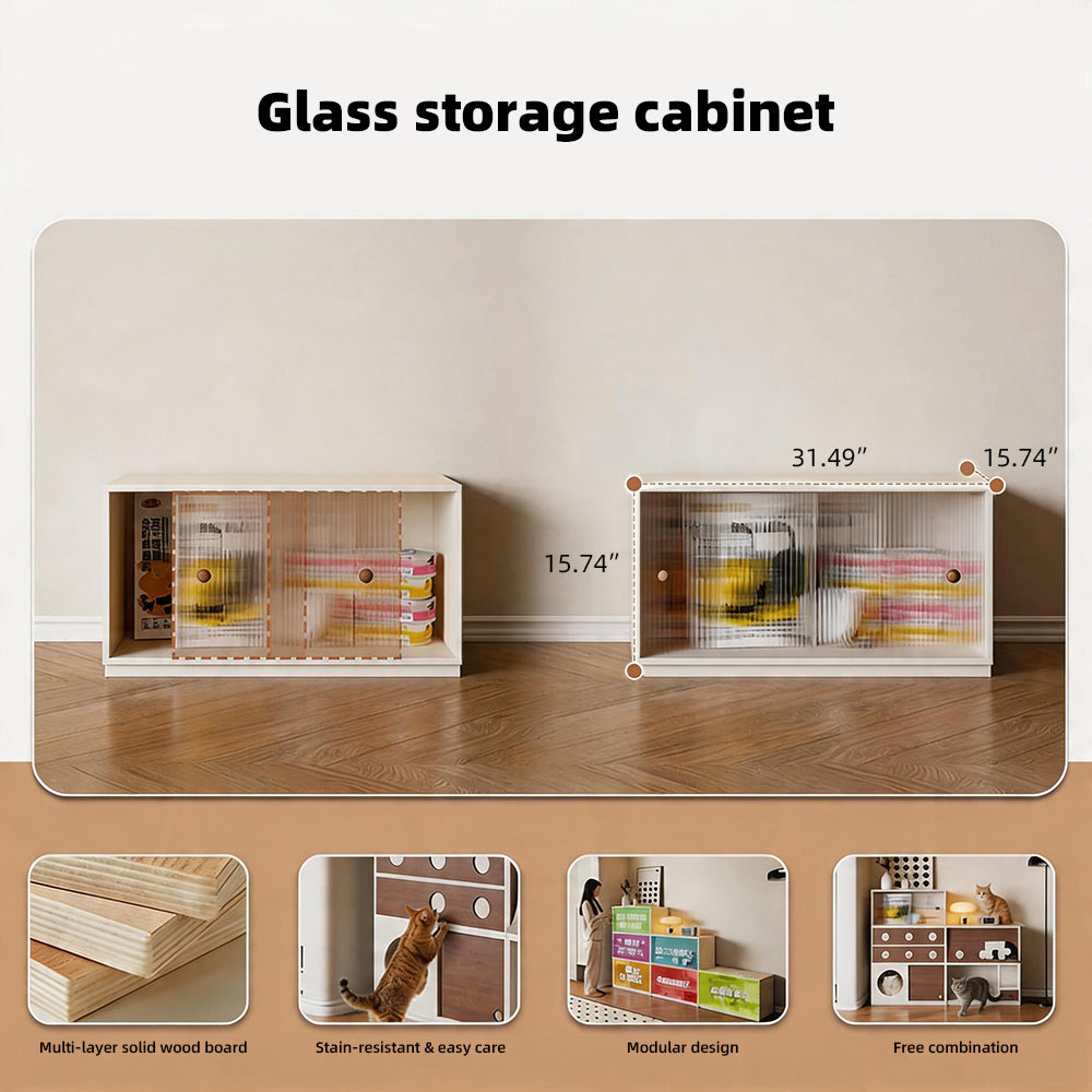 Modern Modular Storage Cabinet Multi Functional Sideboard Pet Friendly Storage Unit