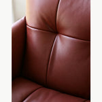 Load image into Gallery viewer, Modern Tufted Faux Leather Lounge Chair Deep Seat Accent Armchair with Sculptural Design
