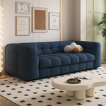 Load image into Gallery viewer, 83.8" Elegant Convertible Sofa Bed Chic Design with 3.9" Thick Mattress Space-saving Sleeper Sofa

