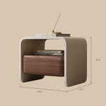 Load image into Gallery viewer, Sleek Modern Nightstand with Curved Edges Wooden Storage Drawer
