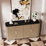 Load image into Gallery viewer, 59'' Modern Luxury Elegant Gray and Gold Sideboard with Shelves
