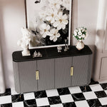 Load image into Gallery viewer, 59'' Modern Luxury Elegant Gray and Gold Sideboard with Shelves
