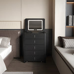 Load image into Gallery viewer, Modern Compact Vanity Desk with Flip Top Mirror Storage Drawers Makeup Cabinet
