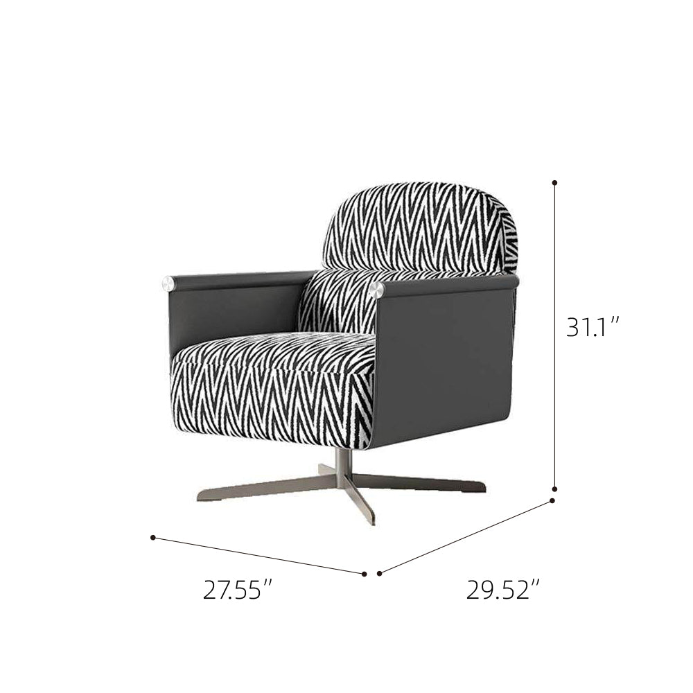 Modern Geometric Pattern Lounge Chair for Living Room