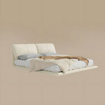Load image into Gallery viewer, Modern Minimalist Platform Bed with LED Lighting Ultra-Fiber Leather Steel Frame
