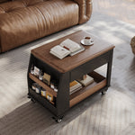 Load image into Gallery viewer, Lift Top Coffee Table with Hidden Storage and Rolling Wheels Modern Multifunctional Design for Living Room
