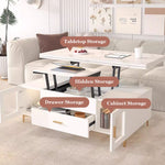 Load image into Gallery viewer, 47.2'' Modern Multifunctional Lift-Top Coffee Table with Storage Dual-Use Coffee &amp; Dining Table
