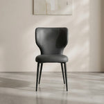 Load image into Gallery viewer, Modern Upholstered Dining Chair Minimalist Curved Back Soft Seat Accent Chair with Metal Legs
