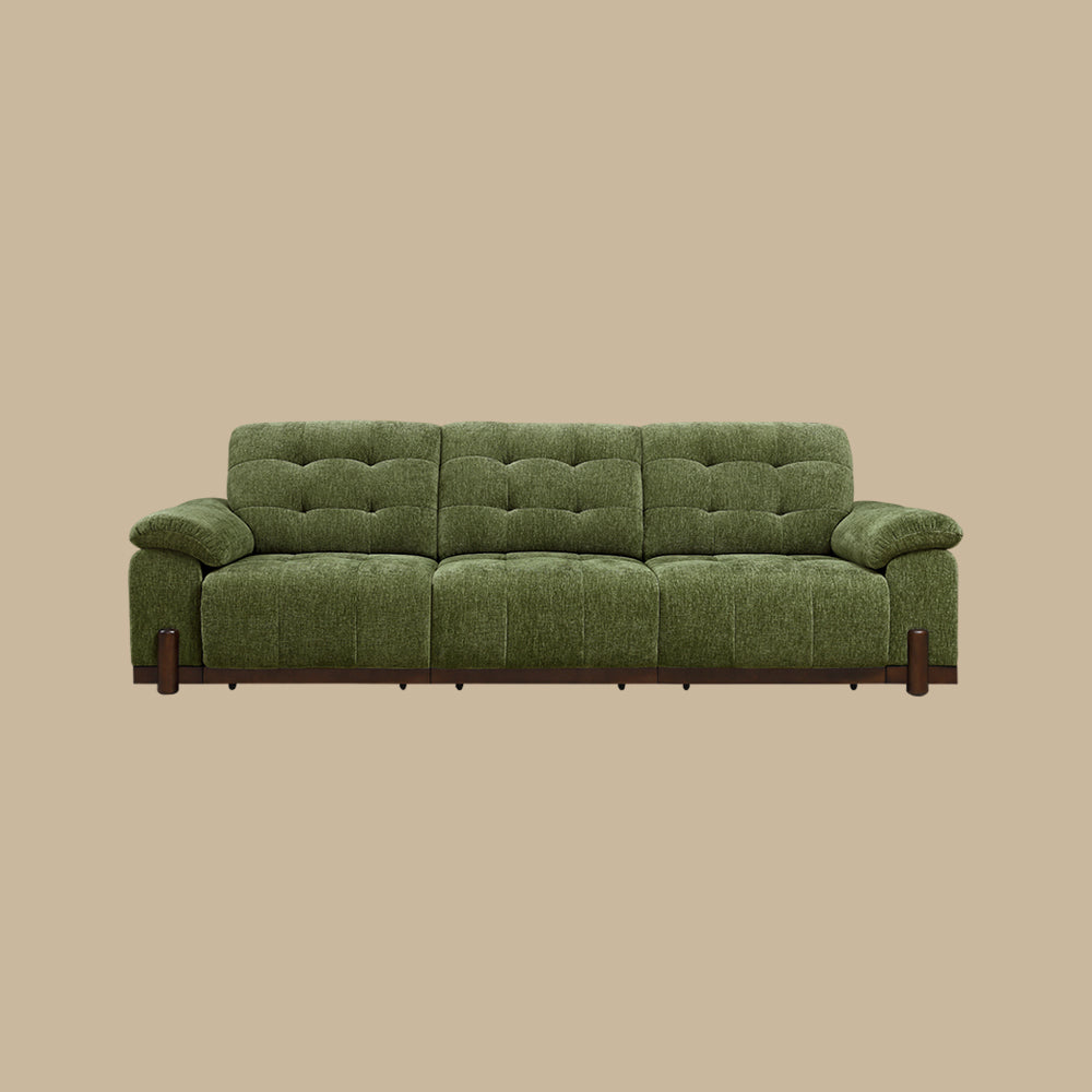 126.7'' Modern Power Reclining Fabric Sofa Remote Control Adjustable Deep Seat Lounge Couch