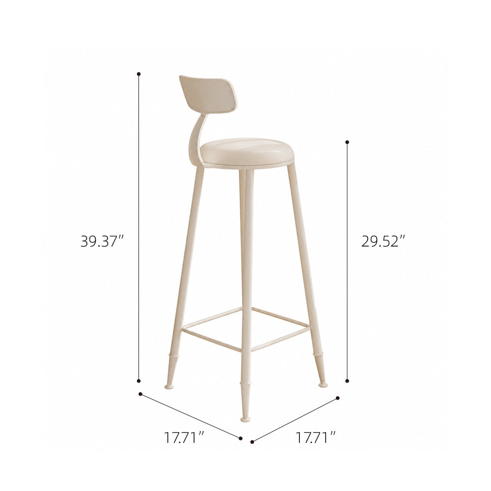 Cream White Rectangular Fluted Leg Living Room Sofa Bar Table