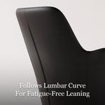 Load image into Gallery viewer, Modern Faux Leather Dining Chair with Curved Armrests and Metal Legs 1 Piece
