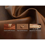 Load image into Gallery viewer, Modern Curved Leather Sofa Camel Upholstery Low Profile Contemporary Lounge Design

