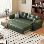 Load image into Gallery viewer, Contemporary Faux Leather Sofa Bed Sleeper Sofa with Hidden Storage &amp; Metal Frame
