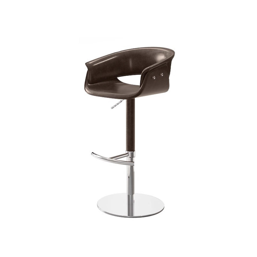 Modern Adjustable Swivel Bar Stool PU Leather Seat Gas Lift Height Adjustable Counter Bar Chair 1 Piece