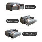 Load image into Gallery viewer, Illustration of the sleeper sofa pull-out conversion for extra sleeping space

