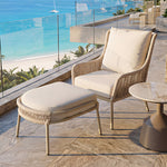 Load image into Gallery viewer, Modern Outdoor Lounge Chair with Woven Rope Frame and Weather Resistant Cushions

