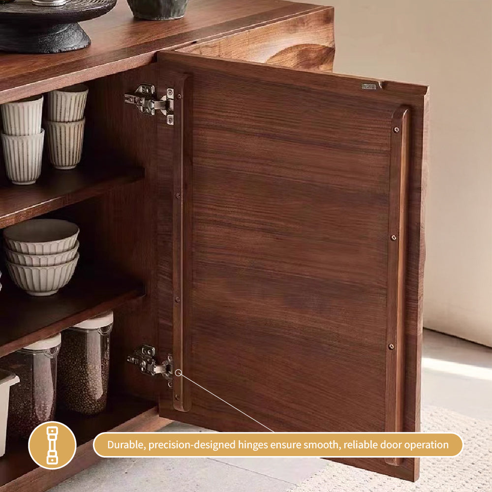 Modern Sideboard Wood 3-Door Cabinet Adjustable Shelves