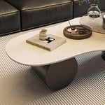 Load image into Gallery viewer, Modern Irregular Coffee Table Set Cloud-Shaped with Glass Accent Top Sculptural Base for Contemporary Living Rooms
