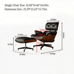 Load image into Gallery viewer, Mid Century Modern Lounge Chair Faux Leather Upholstery Walnut Wood Veneer Recliner Armchair
