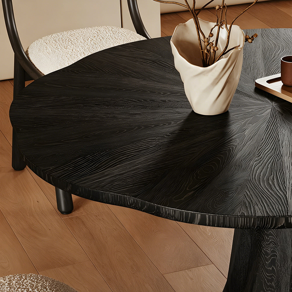 Contemporary Modern White Ash Solid Wood Surface Dinning Table