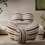 Load image into Gallery viewer, Modern Sculptural Striped Accent Chair Artistic Lounge Chair
