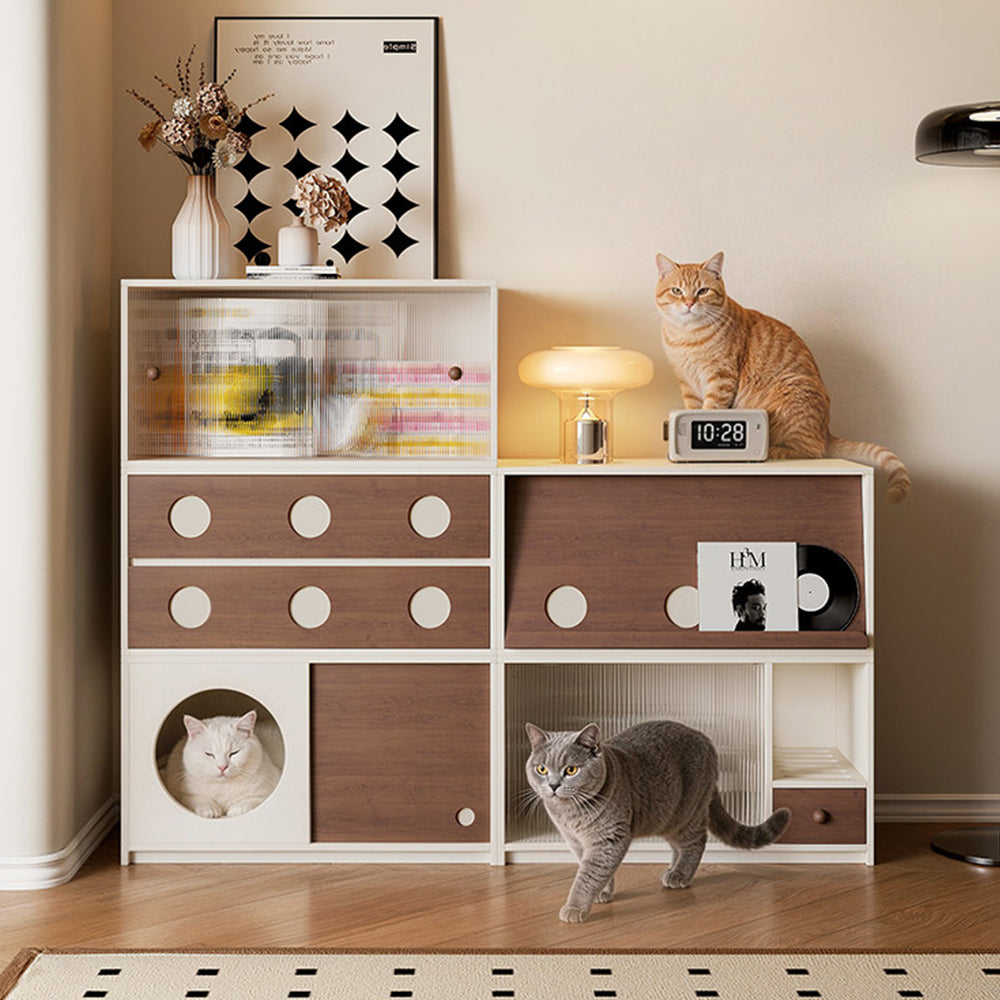 Modern Modular Storage Cabinet Multi Functional Sideboard Pet Friendly Storage Unit