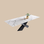 Load image into Gallery viewer, 54.6"- 78" Elegant White Extendable Dining Table Versatile Foldable Design
