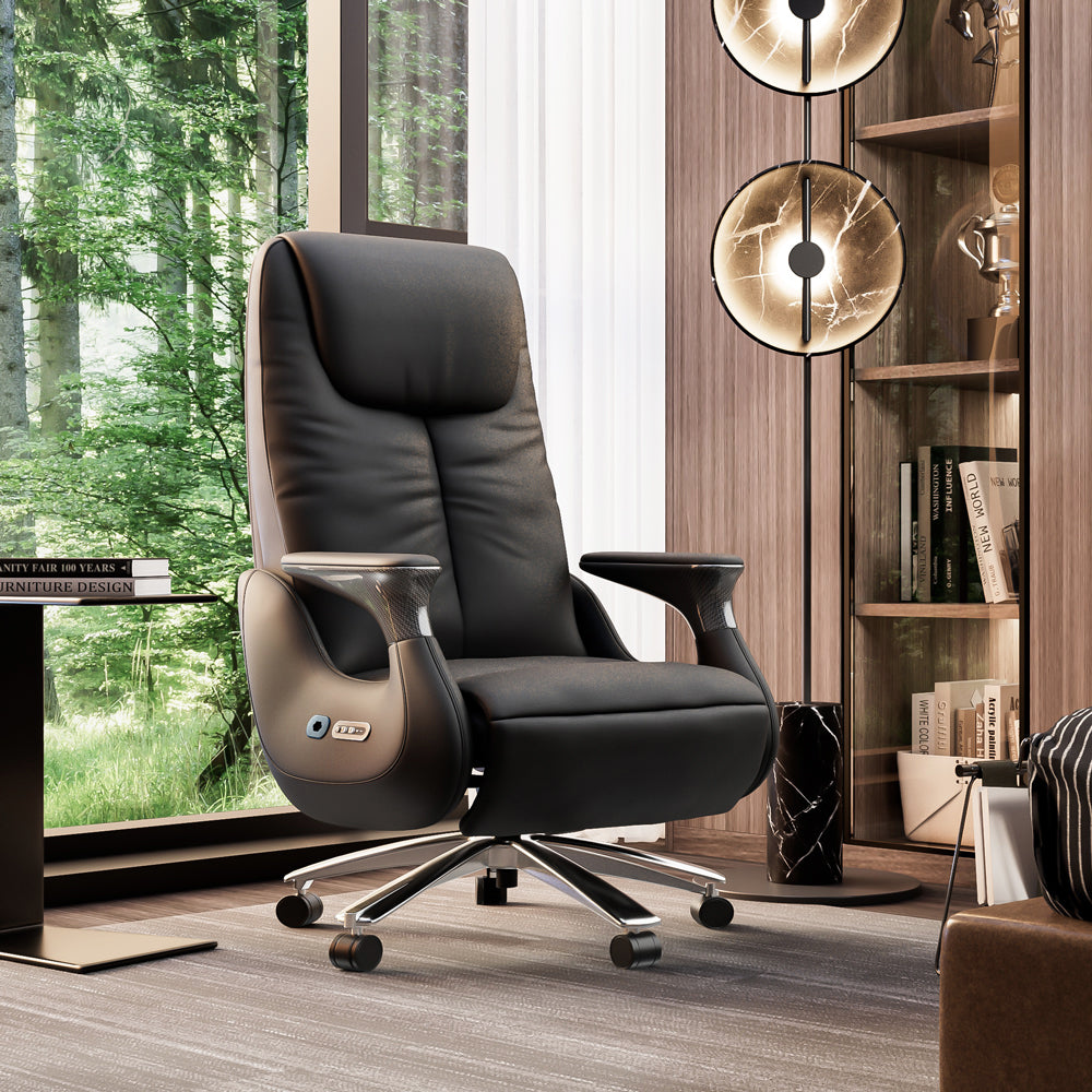 Luxury Ergonomic Massage Chair with Heating Ventilation and Smart Voice Control