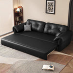 Load image into Gallery viewer, Contemporary Faux Leather Sofa Bed Sleeper Sofa with Hidden Storage &amp; Metal Frame
