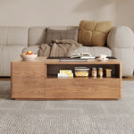 Load image into Gallery viewer, 51'' Walnut Lift-Top Coffee Table with Hidden Storage Drawers and Open Shelves

