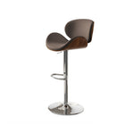 Load image into Gallery viewer, Modern Walnut Bentwood Adjustable Bar Stool Upholstered Swivel Counter Chair 1 Piece
