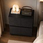 Load image into Gallery viewer, Modern Solid Wood Nightstand with Sculpted Drawer Design
