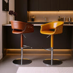 Load image into Gallery viewer, Modern Adjustable Swivel Bar Stool PU Leather Seat Gas Lift Height Adjustable Counter Bar Chair 1 Piece
