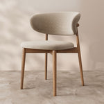 Load image into Gallery viewer, 2PCS Dining Chair Modern Ash Wood Frame Curved Backrest
