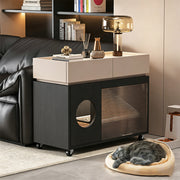 Modern Hidden Litter Box Cabinet Pet House End Table Storage Unit