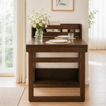 Load image into Gallery viewer, 62" Wall-Side Murphy Foldable Dining Table with Integrated Shelf Storage
