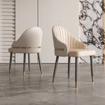 Load image into Gallery viewer, Set of 2 Modern Luxury Dining Chairs with Curved Backrest and Dual-Tone Upholstery
