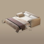 Load image into Gallery viewer, 76" Beige Sleeper Sofa with 3.9" Thick Spring Mattress Modern Space-saving Design
