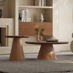 Load image into Gallery viewer, Modern Style Wooden Round Coffee Table Set for Living Room
