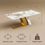Load image into Gallery viewer, Elegant Marble Dining Room Set: Marble Dining Table + Matching Sideboard

