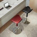 Load image into Gallery viewer, 1-Piece Modern Adjustable Swivel Bar Stool with Faux Leather Seat Chrome Base
