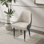 Load image into Gallery viewer, Modern Luxe Dining Set: Matte-Black Sintered Stone Dining Table &amp; Gray-Gold Sideboard Ensemble
