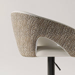 Load image into Gallery viewer, Modern Adjustable Swivel Bar Stool Faux Leather Seat Woven Back Counter Height Bar Chair with Metal Base 1 Piece
