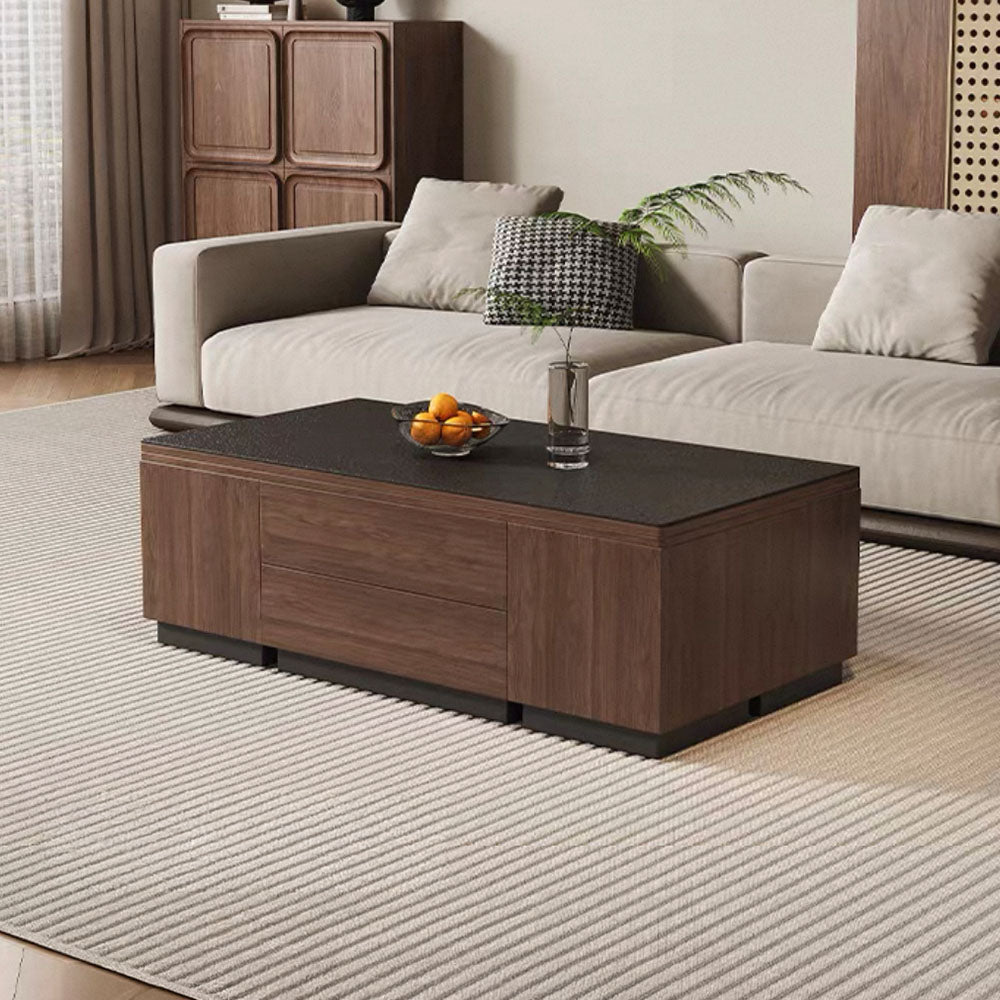 Modern Lift-Top Multifunctional Coffee Table with Storage & Dining Function
