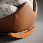 Load image into Gallery viewer, Cozy Printed Rocking Lounge Chair with Wraparound Back and Plush Cushion
