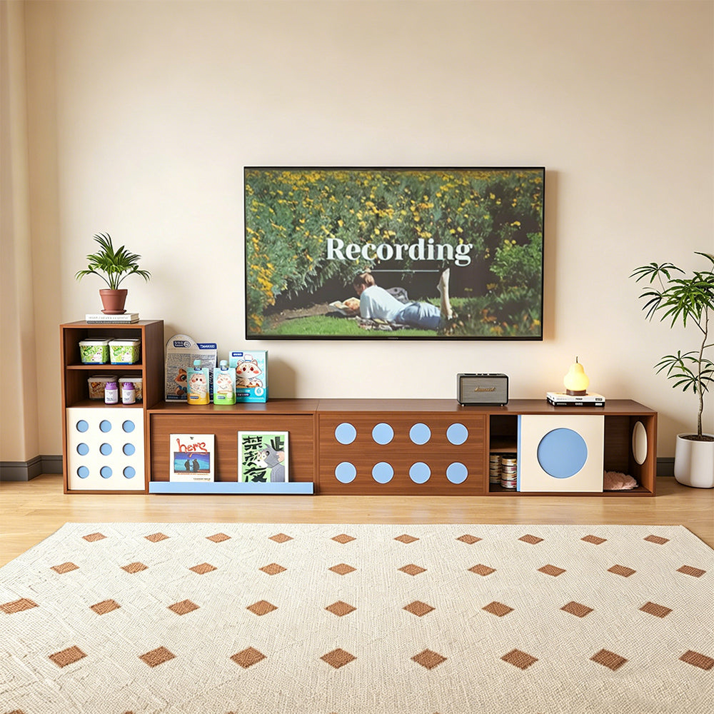 Modern Modular Storage Cabinet Pet Friendly Sideboard Multi Functional Cabinet