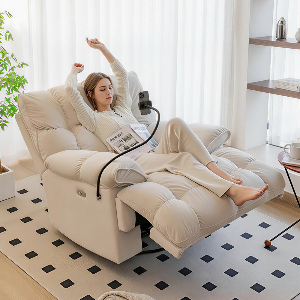 Electric Power Recliner Chair with Massage Heat Rocking Swivel & Vibration